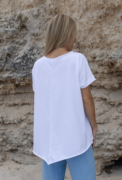 White cotton top. Oversized top. White t shirt Australia