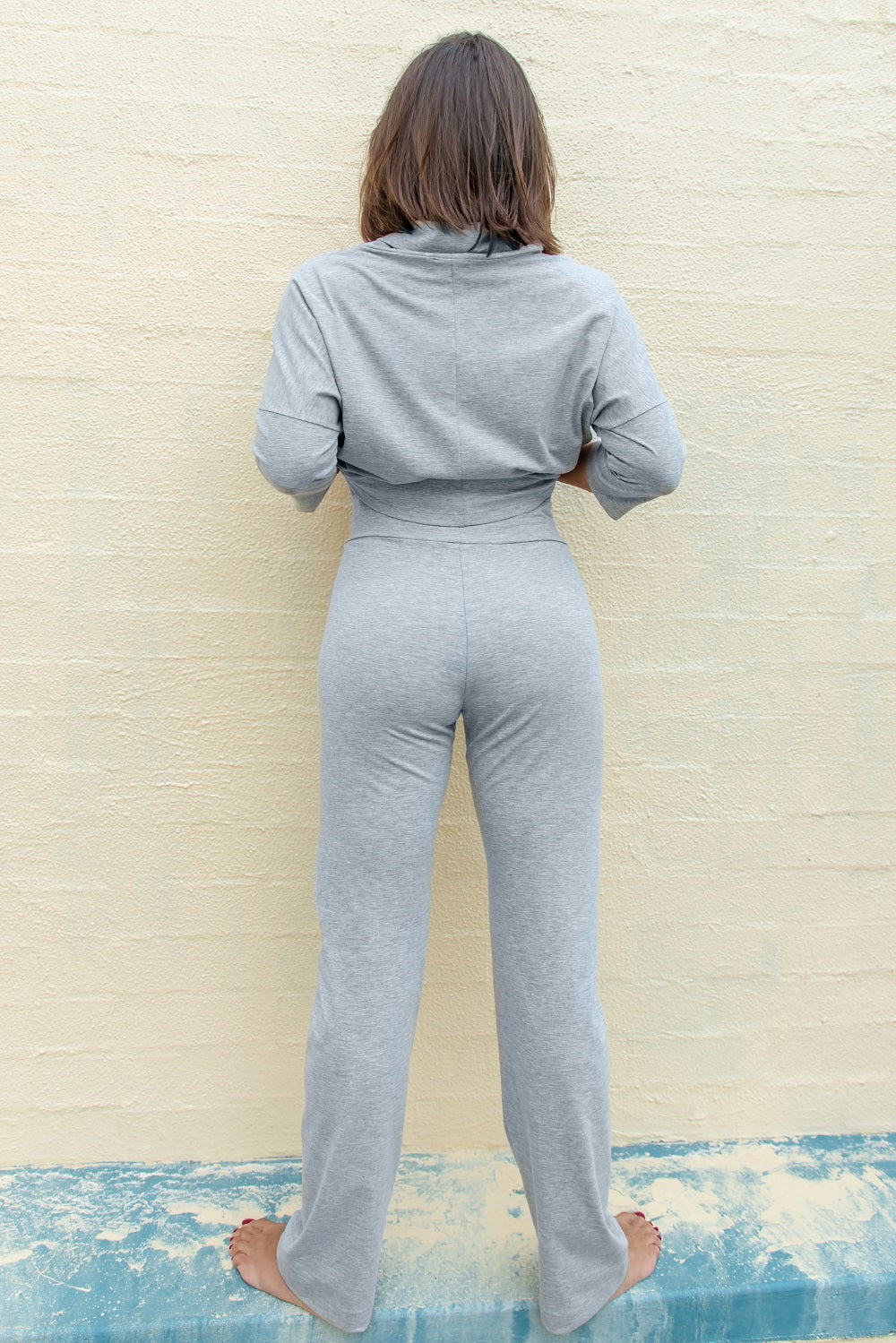 Cotton Pants Melange Grey